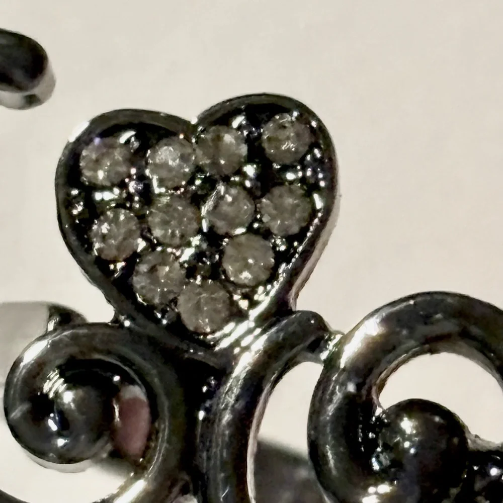 Gunmetal Colored Love Double Ring Size 6-7